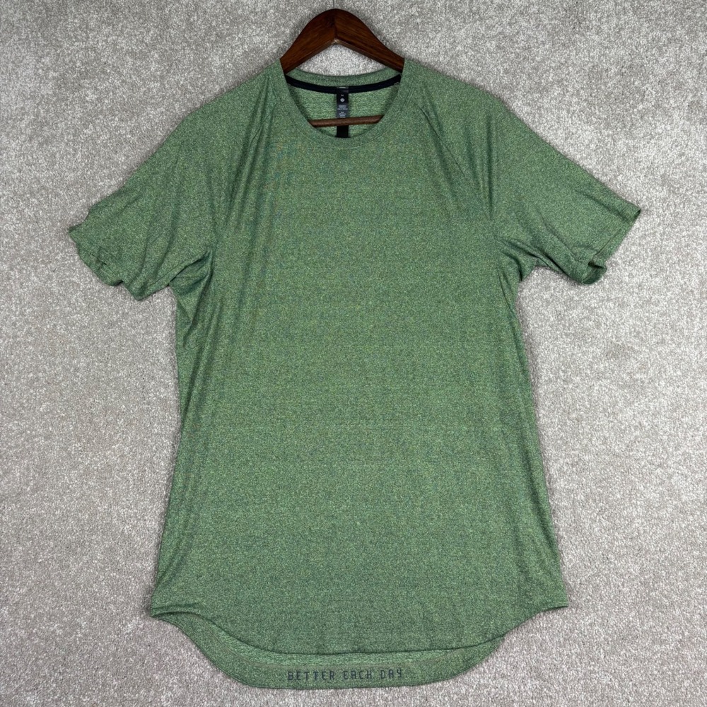 Lululemon Metal Vent Tech 2.0 Short Sleeve Shirt Green Mens Medium M Heathered